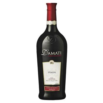 D'Amati Negroamaro Merlot Puglia Dry Red Wine 13% 1l - buy, prices for COSMOS - photo 1