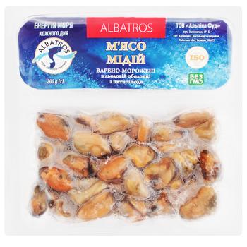 Мясо мидий Albatros варено-мороженное 200г - купить, цены на ЕКО Маркет - фото 1