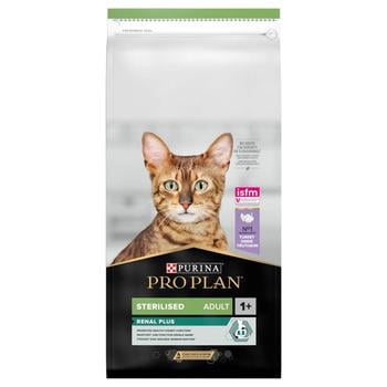 Корм сухий Purina Pro Plan Renal Plus з індичкою для стерилізованих котів 14кг - купити, ціни на MasterZoo - фото 1