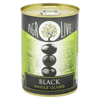 Agrolive Whole Black Olives Can 292ml - buy, prices for NOVUS - photo 1