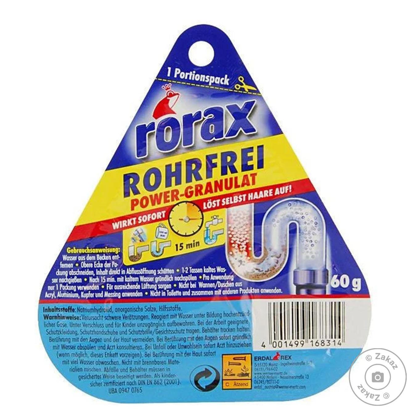 Rorax Granular For Cleaning Sewer Pipes Means 60ml Household Household Chemicals For Cleaning Pipes Cleaning Zakaz Ua Official Online Grocery For Supermarkets In Ukraine Buy Rorax