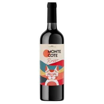 Вино Cotnar Monte Cote Rosso красное полусладкое 0.75л - купить, цены на AlcoHub - фото 1