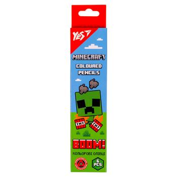 Карандаши цветные Yes Minecraft 6шт
