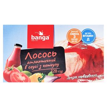 Banga Atlantic Salmon in Ketchup Sauce 120g - buy, prices for NOVUS - photo 2