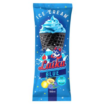 Laika Blue Cream Ice Cream with Cornflowers and Yellow Plums Flavor 94g - buy, prices for Auchan - photo 1