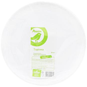 Auchan Dessert Disposable Plate 16.5cm 10pcs