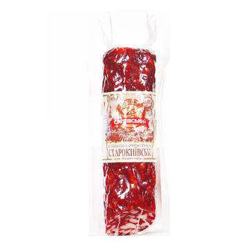 Saltivskiy Myasokombinat Premium with Poultry Raw Smoked Sausage 350g - buy, prices for COSMOS - photo 1