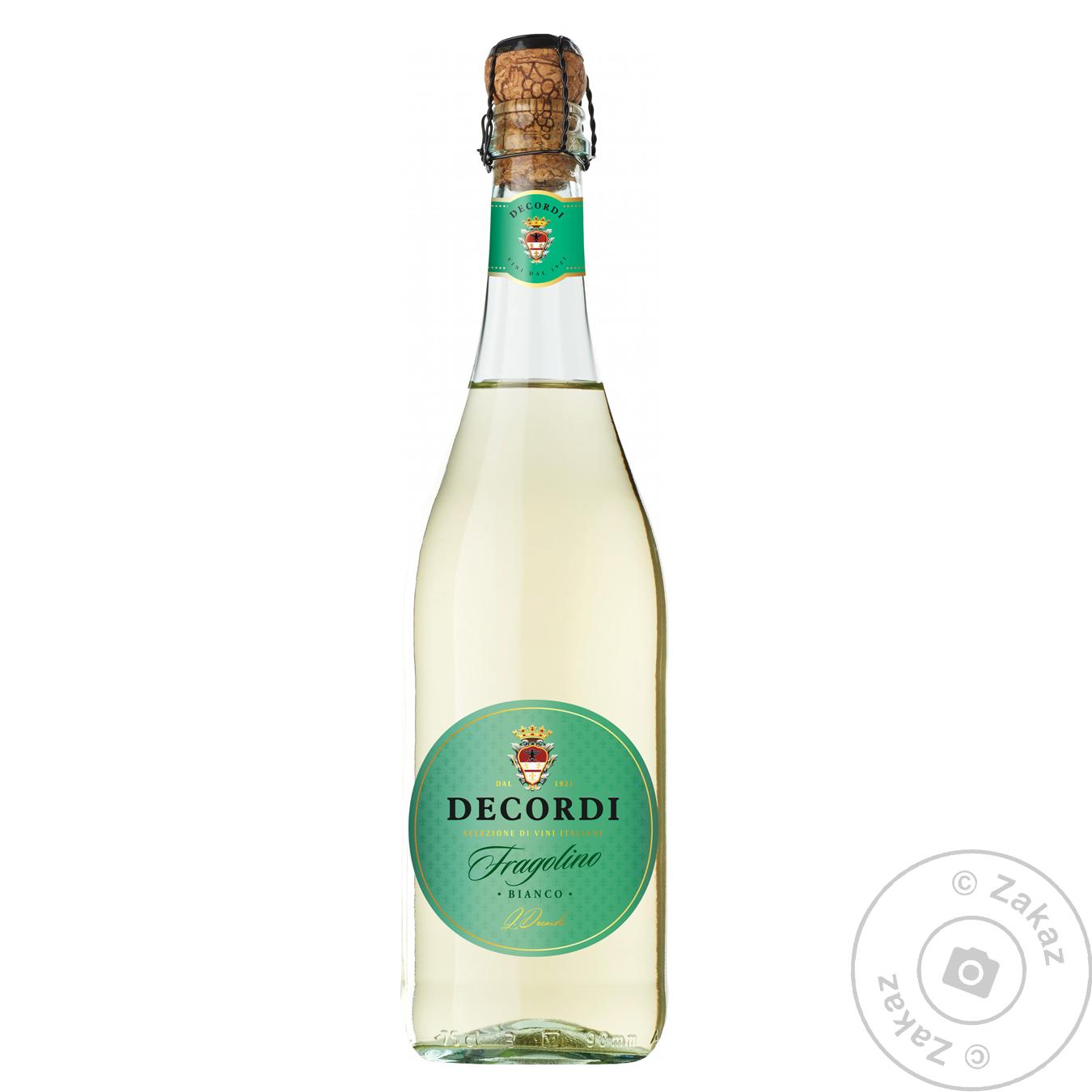 

Вино игристое Decordi Fragolino Bianco белое 0,75л