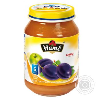 Puree Hame Plum for 5+ month old babies 190g - buy, prices for MegaMarket - photo 1