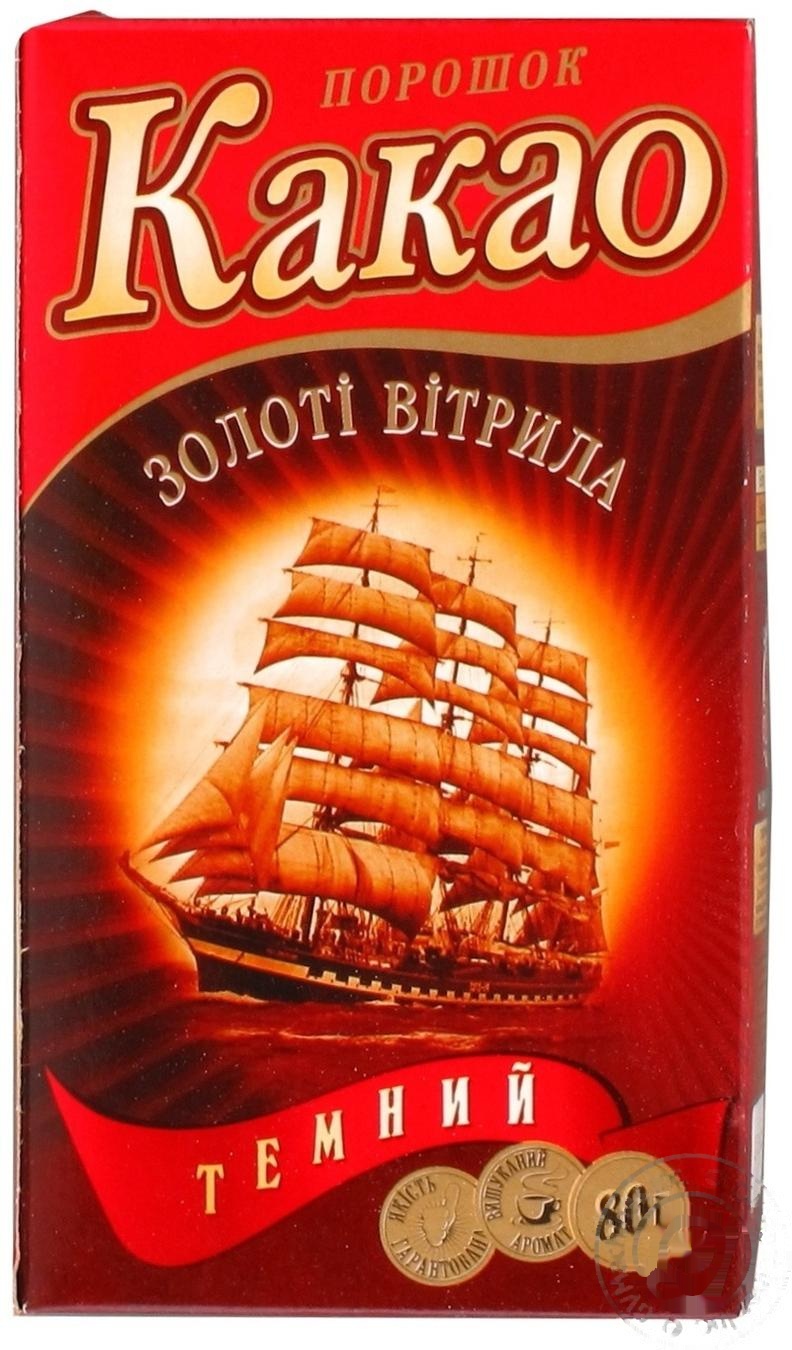 

Какао порошок Добрик золотые паруса темный 80г