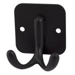Гачок Trento подвійний квадратна основа чорний матовий
