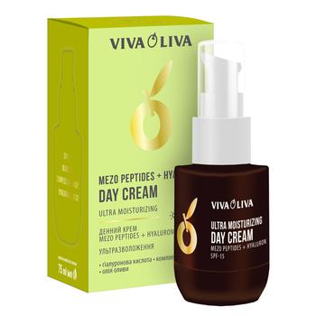 Viva Oliva Mezo Peptides + Hyaluron Ultra Moisturizing SPF-15 Day Face Cream - buy, prices for NOVUS - photo 1