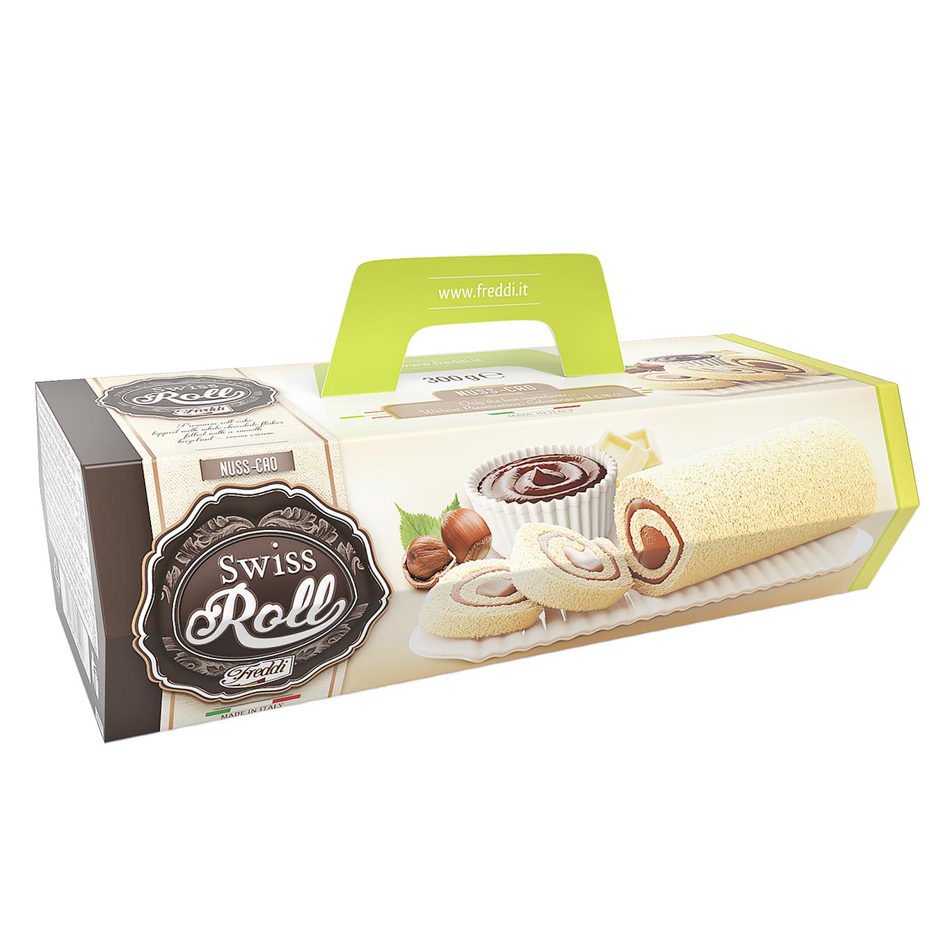 

Рулет Freddi Swiss Roll бисквитный с начинкой орех-какао 300г