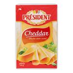 President Cheddar Sliced Cheese 51% 100g