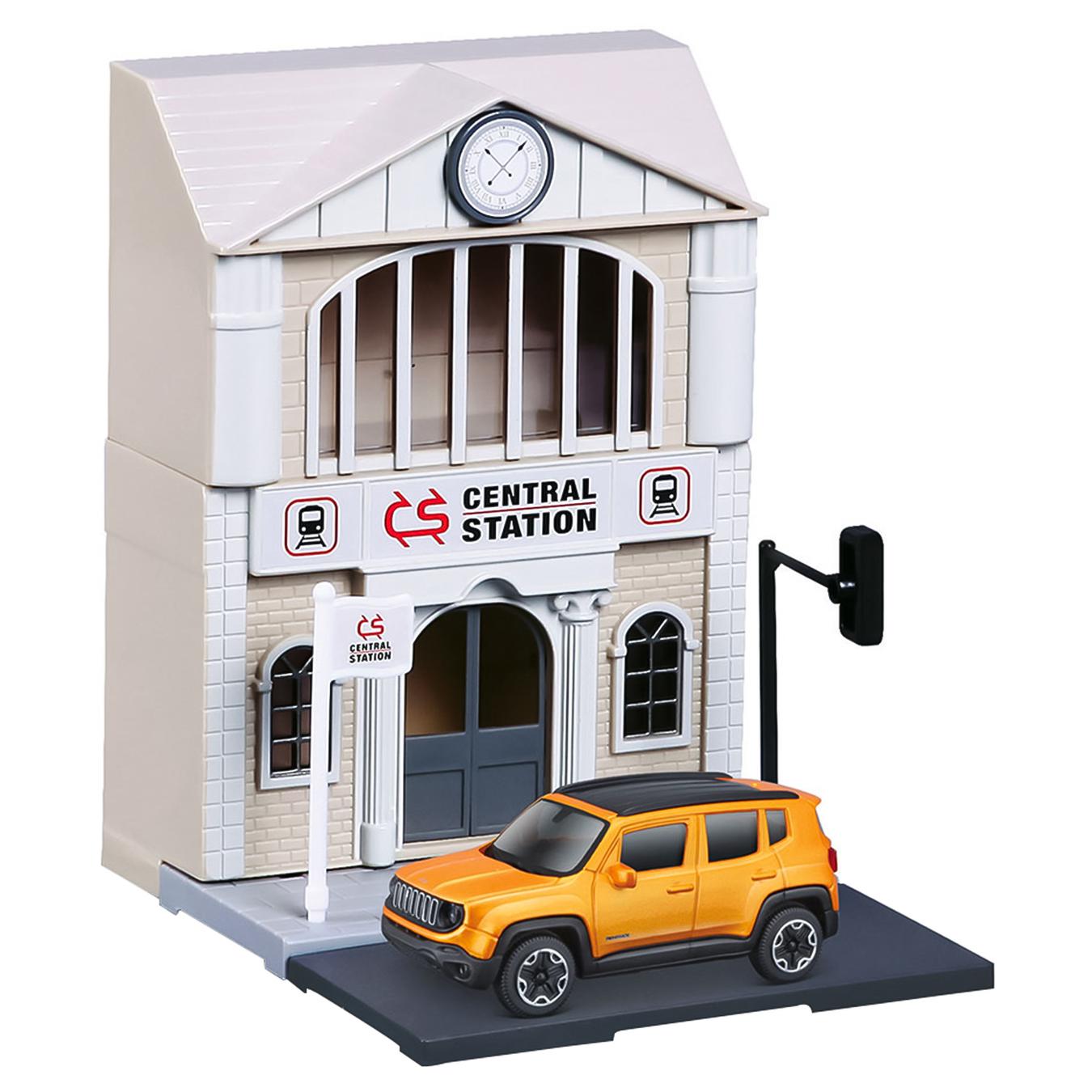 

Игровой набор Bburago Street Fire Train Station железнодорожная станция, автомобиль