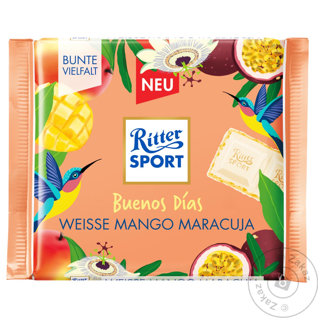 

Шоколад белый Ritter Sport с кремом маракуйя и манго 100г