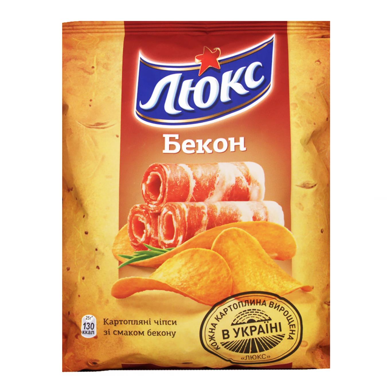 

Чипсы Люкс со вкусом бекона 71г