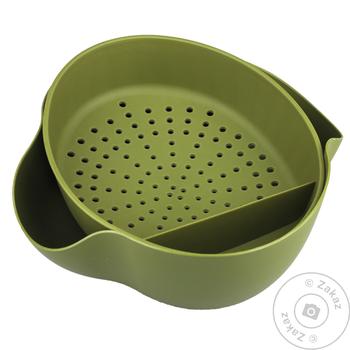 Qlux Salad bowl-colander 21*22cm - buy, prices for Auchan - photo 1