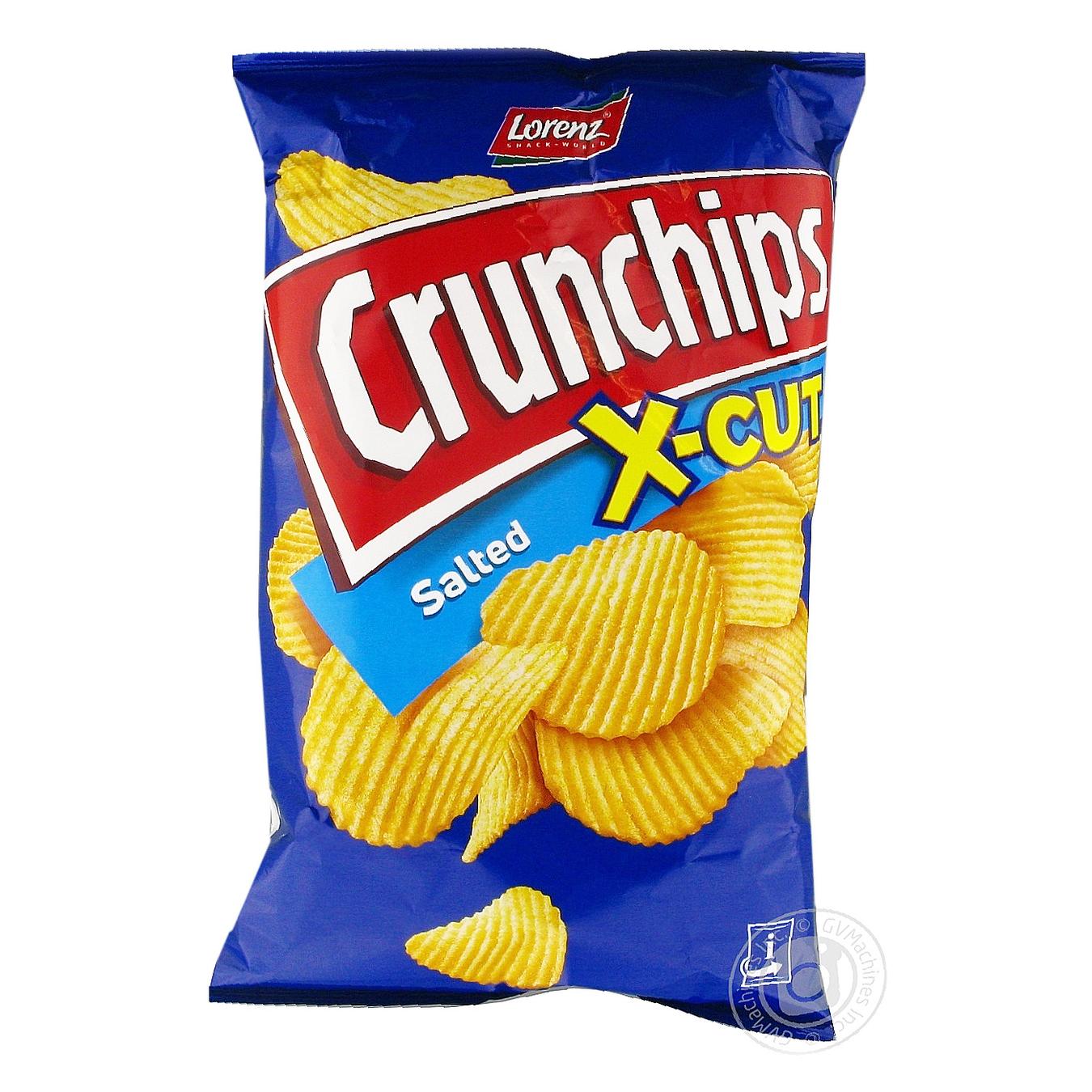 

Чипсы картофельные Lorenz Crunchips X-cut С солью волнистые 75г