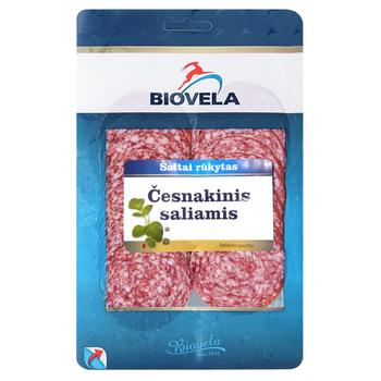 Biovela Salami Sliced Raw-Smoked Sausage 110g - buy, prices for NOVUS - photo 1