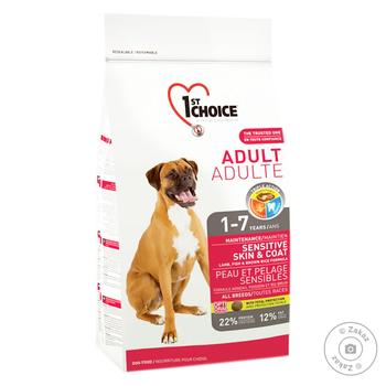 1st Choice Adult Dry Food With Lamb And Fish For All Breed Dogs From 12month 350g - buy, prices for - photo 1