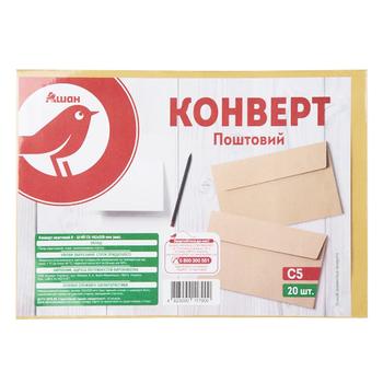 Конверт Auchan поштовий С5 20шт - купити, ціни на - фото 1