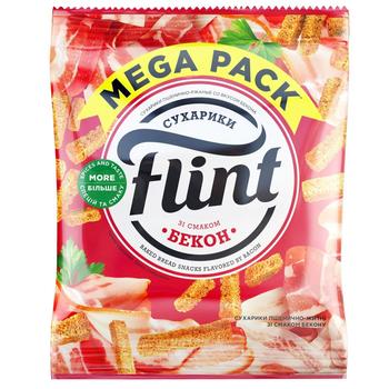 Сухарики Flint пшенично-ржаные со вкусом бекона 110г - купить, цены на Торба - фото 1