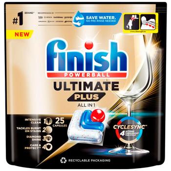 Таблетки для посудомийних машин Finish Ultimate Plus All in One 25шт - купити, ціни на Восторг - фото 2