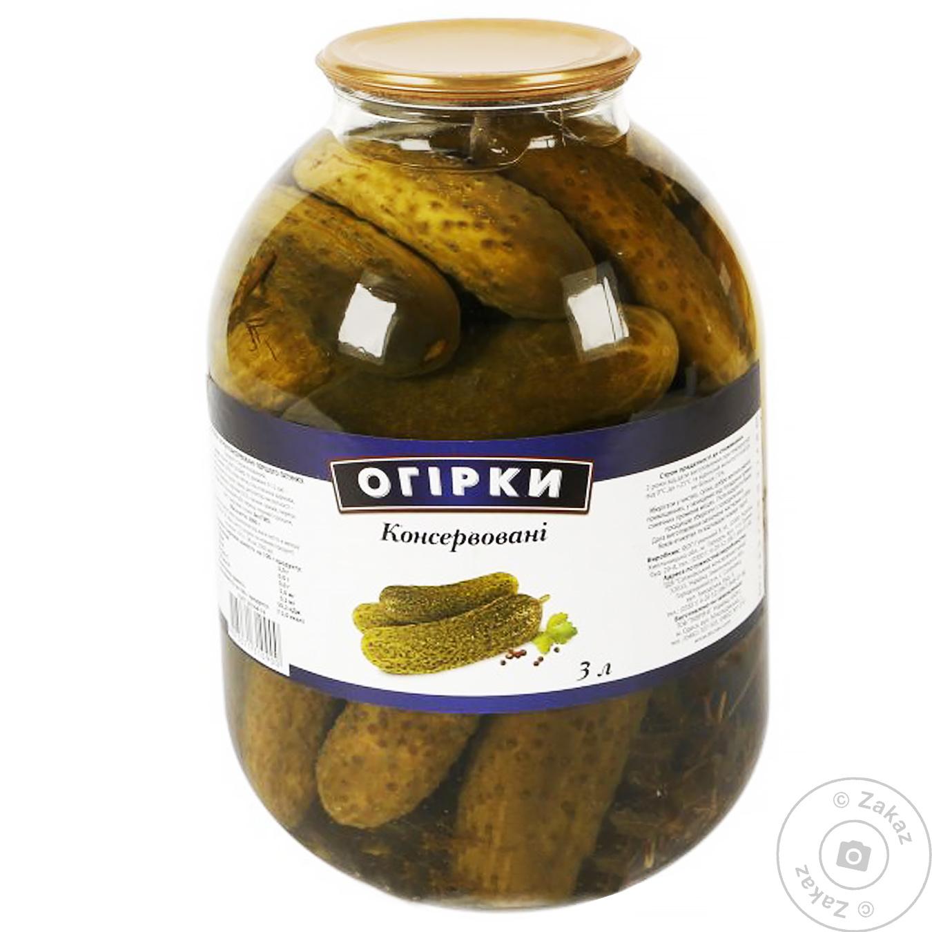 

Огурцы консервированные 3л