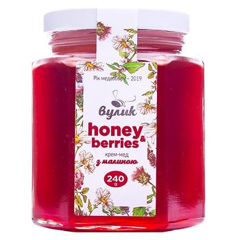 Vulyk Honey and Berries Cream-Honey with Raspberry 240g