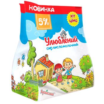 Сир кисломолочний Улюблений 5% 350г - купити, ціни на ULTRAMARKET - фото 1