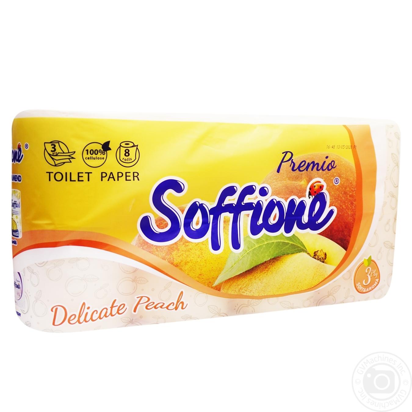 

Туалетная бумага Soffione Delicate Peach трехслойная 8шт