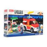 Конструктор Sluban Fire Машина, заправка, фігурка
