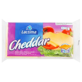 Сыр плавленый Lactima Cheddar в пластинках 36,2% 20г х 30шт 600г ...