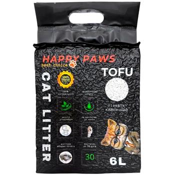 Наповнювач гігієнічний Happy Paws Tofu для котів соєвий 6л