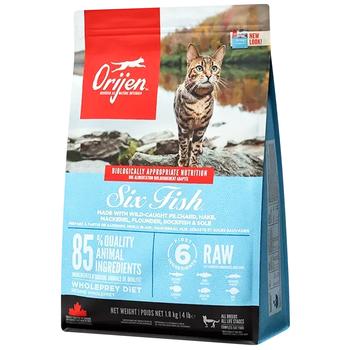 Корм сухий Orijen Six Fish з рибою для котів 1,8кг - купити, ціни на MasterZoo - фото 1