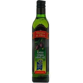 Олія оливкова Maestro de Oliva Exstra virgin 0,5л купити, ціни на МегаМаркет - фото 1