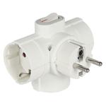 Electraline Plug Adaptor with Switch White