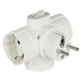 Electraline Plug Adaptor with Switch White - buy, prices for NOVUS - photo 1