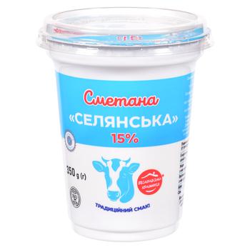 Сметана Бесарабська Крамниця 15% 350г - купити, ціни на Таврія В - фото 1