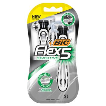 Bic Flex 5 Sensitive Men's Disposable Razors 3pcs - buy, prices for NOVUS - photo 1