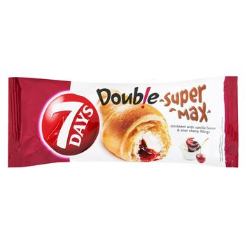 7 Days Double Croissant with Vanilla Flavour & Sour Cherry Filling 110g - buy, prices for Torba - photo 1