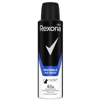 Антиперспірант аерозольний Rexona Men Invisible Ice Fresh 150мл - купити, ціни на Ідеал - фото 2