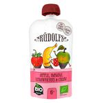 Пюре Rudolfs Смузі яблуко-банан-полуниця-вершки 110г