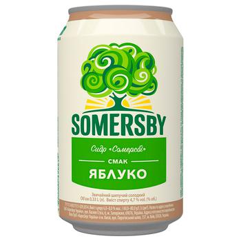 Сидр Somersby Яблуко 4,7% 4шт*0,33л - купити, ціни на Auchan - фото 1