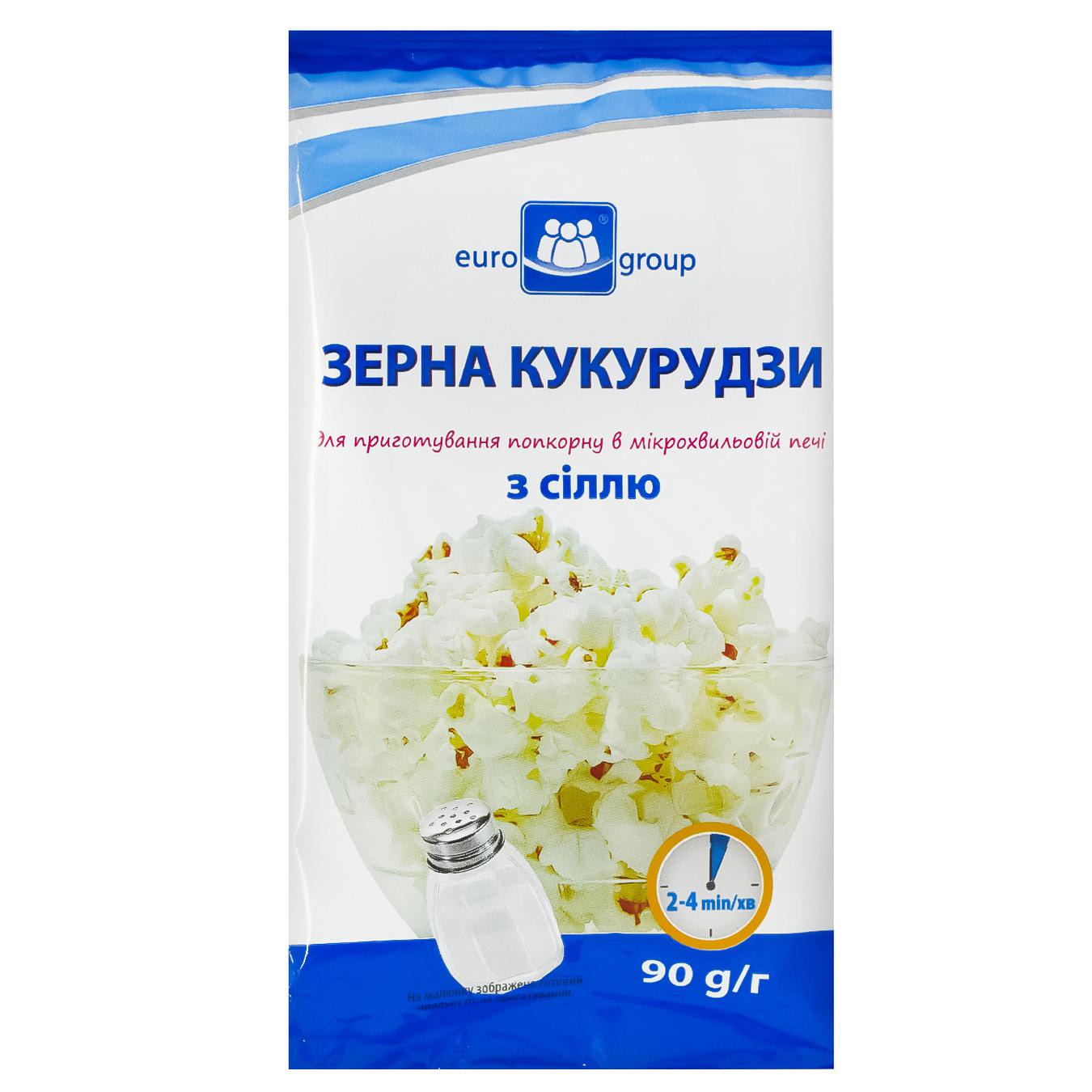 

Микропопкорн Eurogroup с солью 90г
