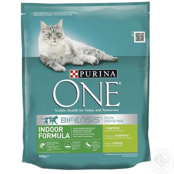 Корм сухой Purina ONE Indoor С индейкой и цельными злаками для взрослых котов 800г - купить, цены на Восторг - фото 3