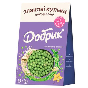 Декорации кондитерские Добрик Злаковые шарики глазированные со вкусом фисташки 35г - купить, цены на Auchan - фото 1