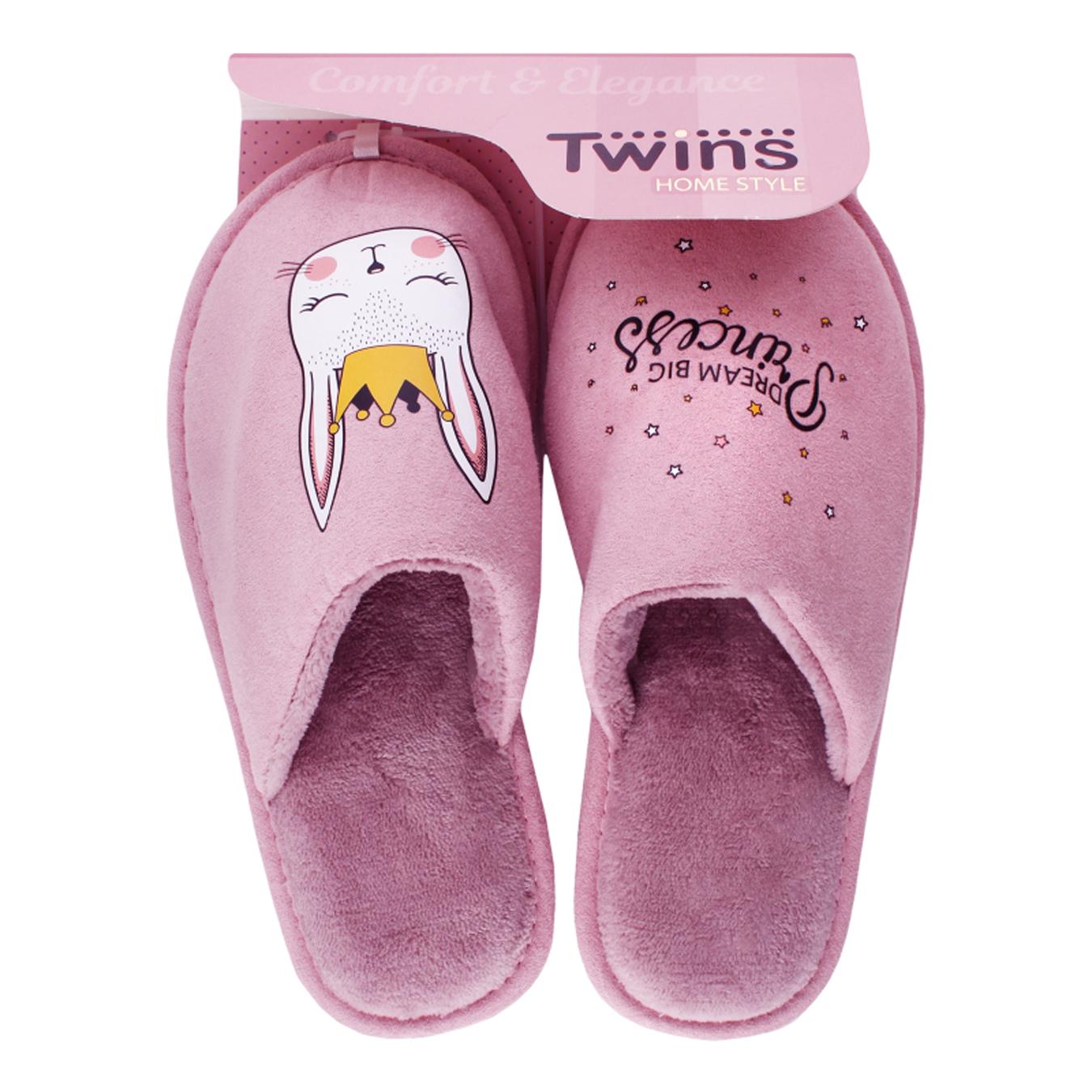 

Тапочки Twins HS-OZ женские домашние замшевые розовые 40р