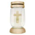 Лампадка Bolsius 3 дня Крест золотая